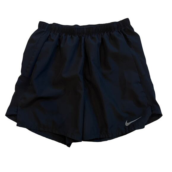 Nike Challenger Running Shorts 5" Mens Small Black Dri Fit Brief Lined Pockets - Picture 1 of 12